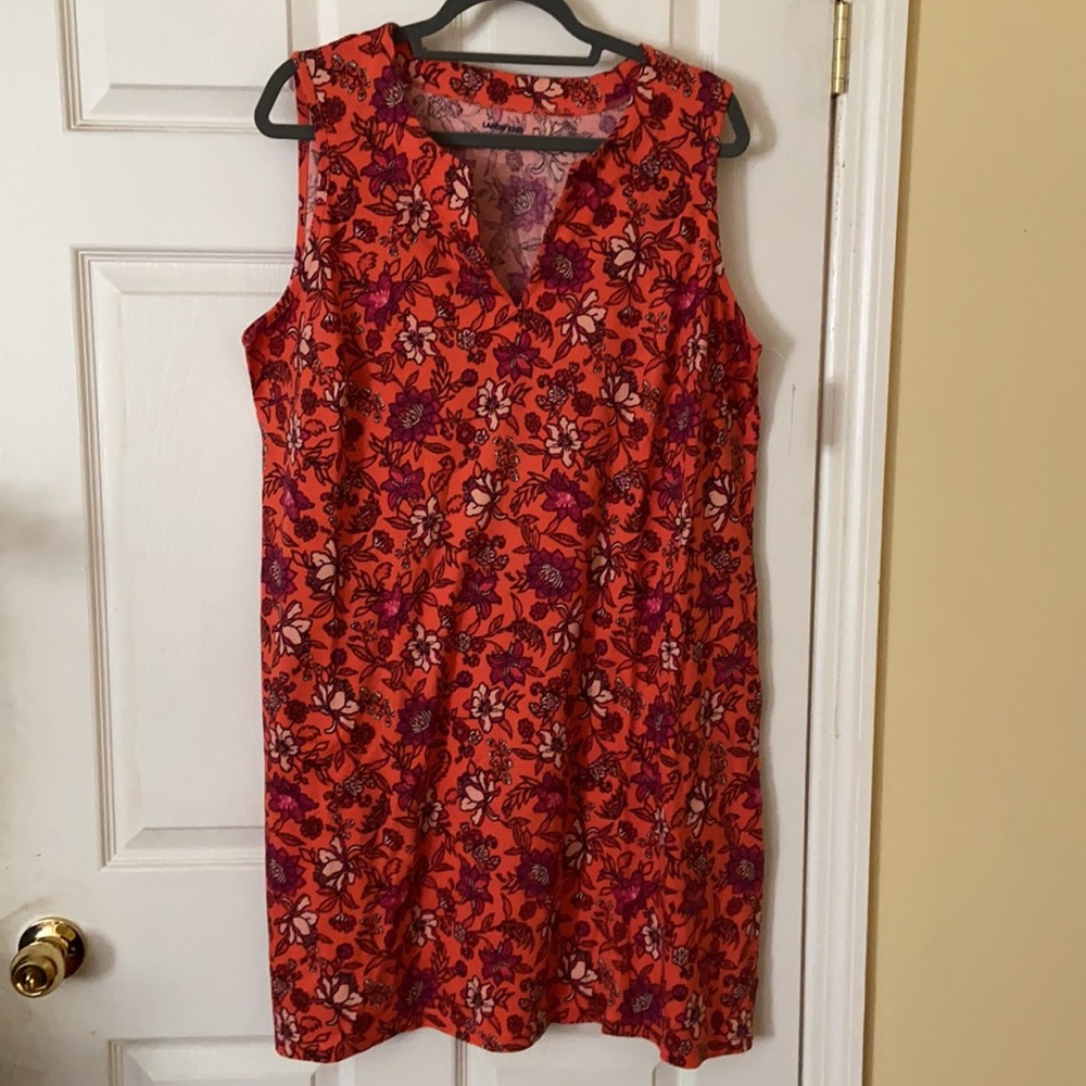 Cotton Jersey Sleeveless Swim Cover-up Dress Print